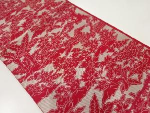 アンティーク　花鳥模様織出し袋帯（材料）